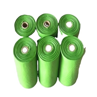 15 PCS/roll Βιοδιασπώμενες σακούλες σκουπιδιών για κατοικίδια Τ-shirt σακούλα Τύπος σακούλας για σκύλους