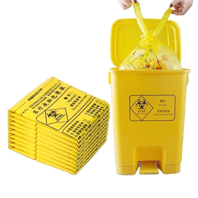 Εύκολη πλαστική σακούλα HDPE για συσκευασία ιατρικών αποβλήτων κλινικών