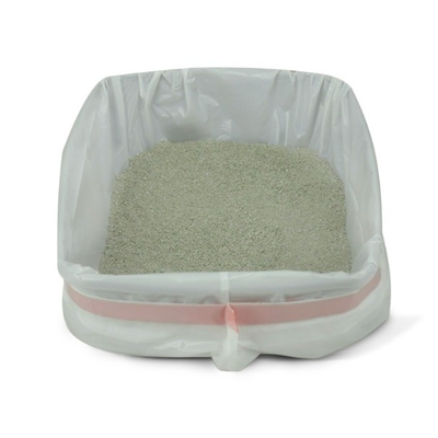 Προσαρμοσμένη παραγγελία αποδέχεται Jumbo Kitty Litter Box Liners με κλείσιμο με σχοινί σε μπεζ