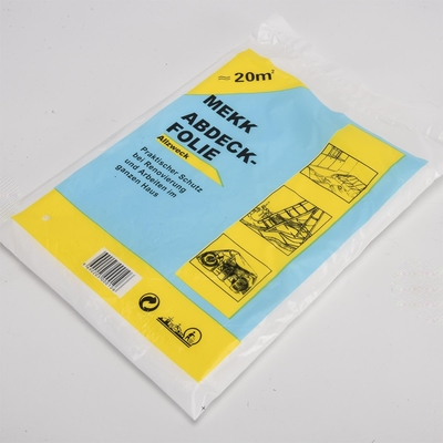 Φόρμα συσκευασίας φύλλο σκόνης HDPE/LDPE/LLDPE πλαστικό ύφασμα σταγόνα για την προστασία της ζωγραφικής