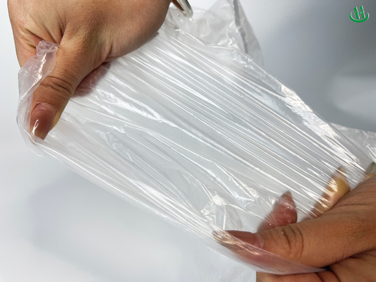 Διαφανείς HDPE πλαστικές σακούλες συσκευασίας τροφίμων με κυλίνδρους προσαρμοσμένες