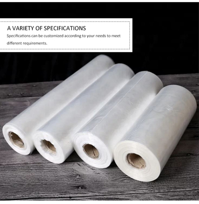Διαφανείς HDPE πλαστικές σακούλες συσκευασίας τροφίμων με κυλίνδρους προσαρμοσμένες