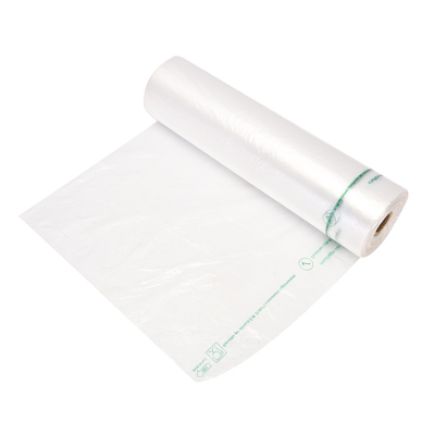 Διαφανείς HDPE πλαστικές σακούλες συσκευασίας τροφίμων με κυλίνδρους προσαρμοσμένες