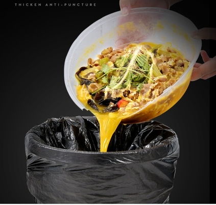 Μαύρες σακούλες απορριμμάτων από HDPE/LDPE/LLDPE με σφραγισμένο σφραγισμό με ισχυρό άστρο για σκεπάσματα απορριμμάτων γραφείου