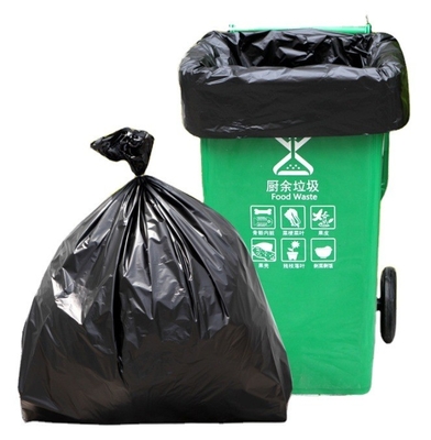 Δείγμα HDPE/LDPE/LLDPE Προσαρμογή Μαύρες πλαστικές σακούλες απορριμμάτων
