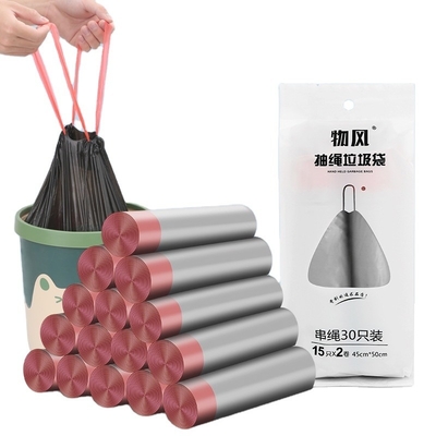 Σάκοι απορριμμάτων με σχοινί HDPE σε κυλίνδρους για την απόρριψη και την αποχέτευση οικιακών αποβλήτων
