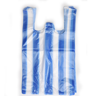 Προσαρμοσμένα HDPE LDPE LLDPE T-Shirt πλαστικές τσάντες αγορών για τις ανάγκες των επιχειρήσεων