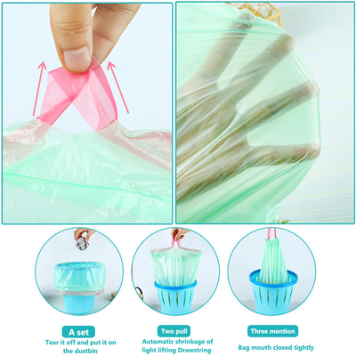 15 PCS/Rolls Διαυγές ψηλό μαγειρικό σχοινί σακούλες σκουπιδιών για την απόρριψη οικιακών αποβλήτων