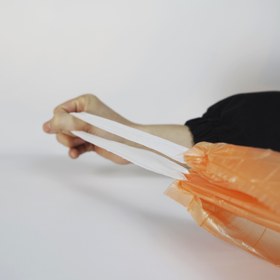 Χρωματιστή HDPE σακούλα απορριμμάτων με κλείσιμο με σχοινί