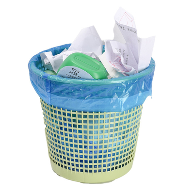 Μαύρη τσάντα απορριμμάτων HDPE με σχοινί για εύκολη και υγιεινή συλλογή αποβλήτων