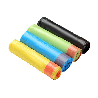 Πιστοποιητικό κομποστοποίησης HDPE Τύπωση Custom Logo Drawstring Τσάντα σκουπιδιών για διαχωρισμένα