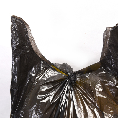 Μπεζ PE πλαστικό HDPE/LDPE Flap Tie σκουπίδια σκουπιδιών για άμεση προσαρμοσμένη επωνυμία