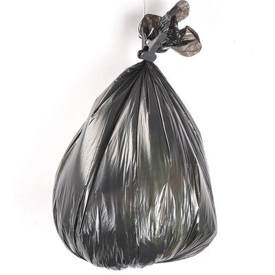 Μπεζ PE πλαστικό HDPE/LDPE Flap Tie σκουπίδια σκουπιδιών για άμεση προσαρμοσμένη επωνυμία