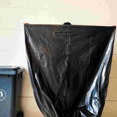 Επεξεργασία επιφάνειας ανάγλυφη LDPE Black Star Seal Μεγάλες σακούλες σκουπιδιών για την επιχείρησή σας