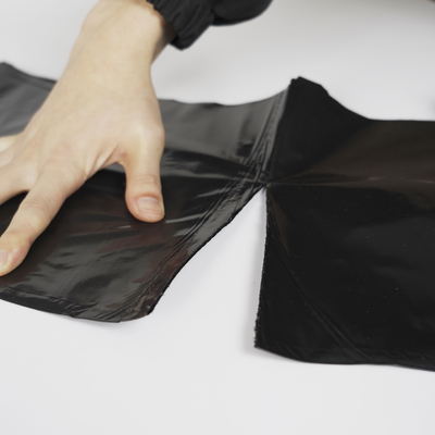 Χρησιμοποιήσιμες σακούλες σκουπιδιών HDPE/LDPE/LLDPE με λογότυπο διαλογής σε μαύρο χρώμα για κάδο σκουπιδιών
