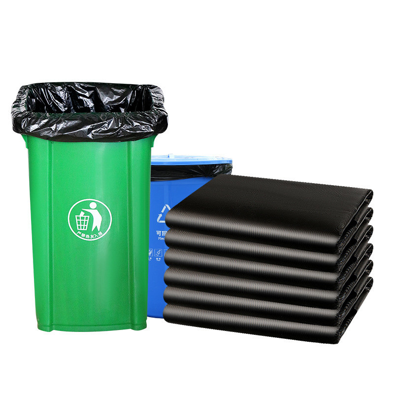 Υπεργολάβοι HDPE σακούλες απορριμμάτων Σούπερ παχιά μαύρα σακούλα απορριμμάτων για εργασίες υποδοχής αποθήκευσης απορριμμάτων