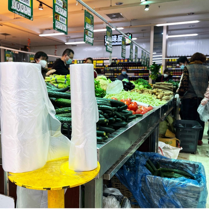 Προσαρμοσμένο χρώμα HDPE πλαστικό σάκο συσκευασίας τροφίμων