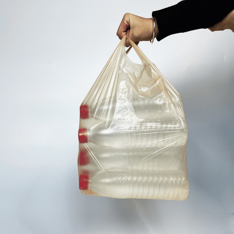 Προσαρμοσμένο πολυπλαστικό HDPE μπλουζάκι σούπερ μάρκετ