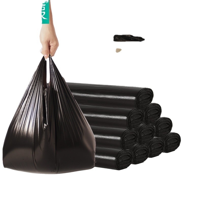 Δείγμα HDPE/LDPE/LLDPE Προσαρμογή Μαύρες πλαστικές σακούλες απορριμμάτων