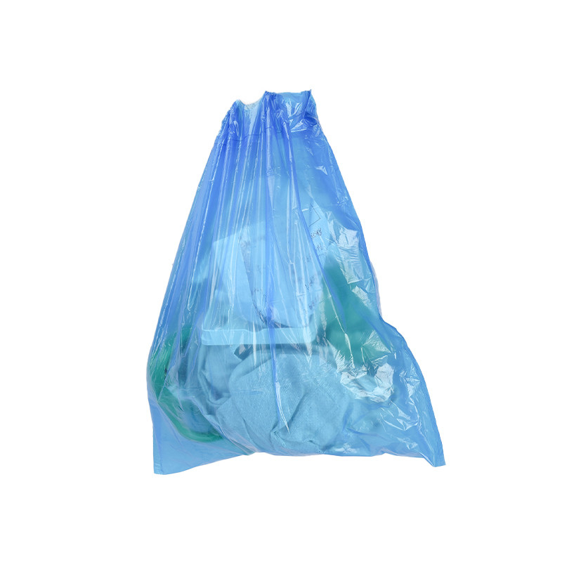 Μαύρη τσάντα απορριμμάτων HDPE με σχοινί για εύκολη και υγιεινή συλλογή αποβλήτων
