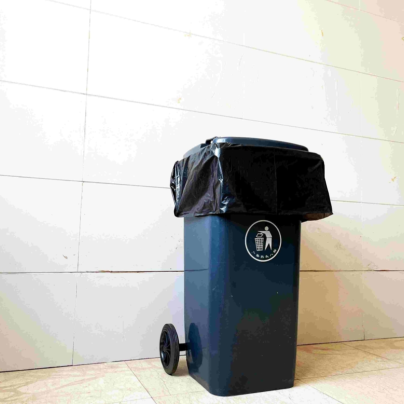 Εύκολη HDPE μαύρη πλαστική σακούλα απορριμμάτων μπορεί να περιέχει και φιλική προς το περιβάλλον διάθεση αποβλήτων