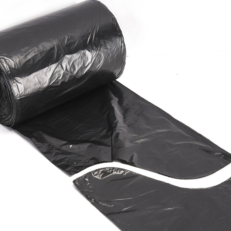 Μπεζ PE πλαστικό HDPE/LDPE Flap Tie σκουπίδια σκουπιδιών για άμεση προσαρμοσμένη επωνυμία